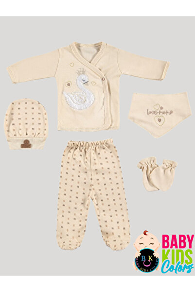baby kids colors طقم خروج من المستشفى مكون من 5 قطع من القطن العضوي اللطيف - ...