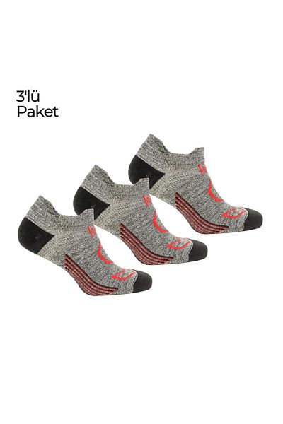 NORFOLK Κάλτσες για τρέξιμο Jeff Merino Wool Low Cut Γκρι 3 Πακέτο