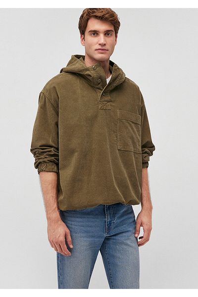 Mavi Khakifarbenes Oversize-Sweatshirt mit Kapuze - 0211215 -88487