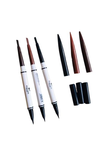 Royal Double Sided Eyebrow Pencil Set of 3 A.Brown - Dark Brown - Black