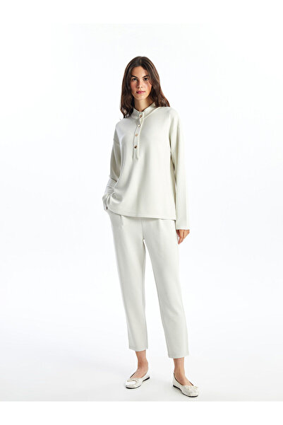 LC Waikiki Μπεζ ψηλός λαιμός Γυναικείο Φούτερ