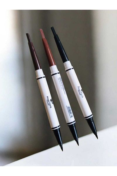 Royal Double Sided Eyebrow Pencil Set of 3 A.Brown - Dark Brown - Black