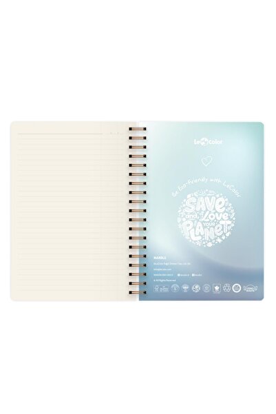 Le Color Marble Spiralli Defter Çizgili Rise 17x24 cm