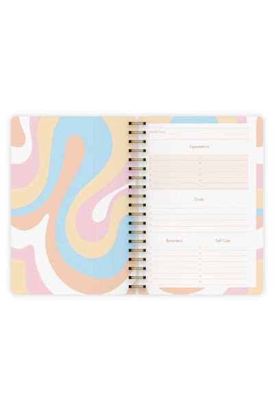 Le Color 17X24 cm Marble Timeless Planner Spiraled Agenda Book