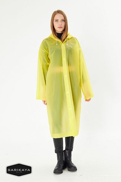 Sarıkaya Women's Men's Raincoat Hooded Snap Water Windproof
