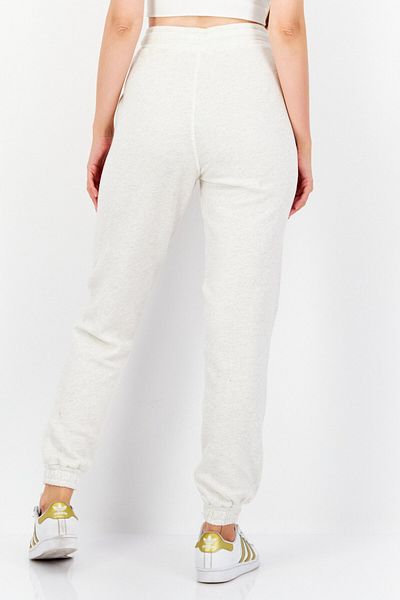 O'Neill Women Regular Fit Drawstring Brand Logo Jogger Pant, Heather White