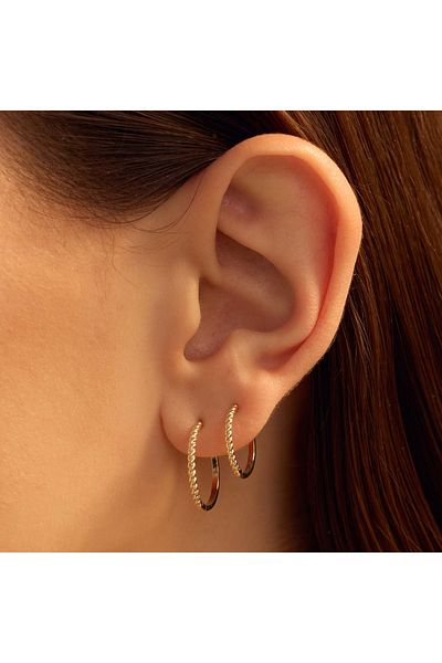 Beloro Jewels Della Spiga Giana Creolen aus 9 Karat Gold BO360092