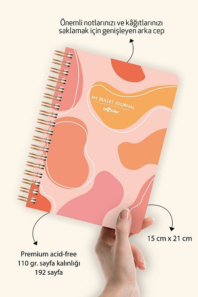 Le Color Dotted Bullet Journal Pro Notebook Pastel Lava A5