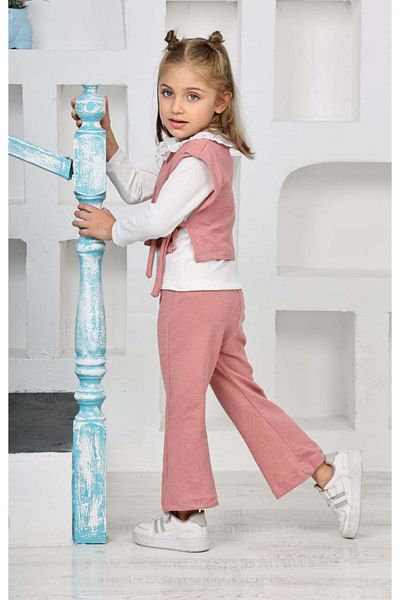 relax kids Lace Collar - Girl's Triple Suit Set