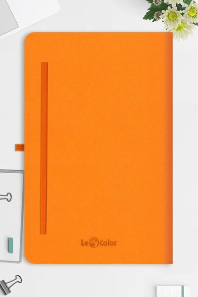 Le Color Tarihsiz Klasik Defter Rec Note 13x21 Çizgili Turuncu