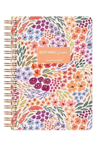 Le Color Orange Striped Botanical Spiral Notebook - 17X24 cm
