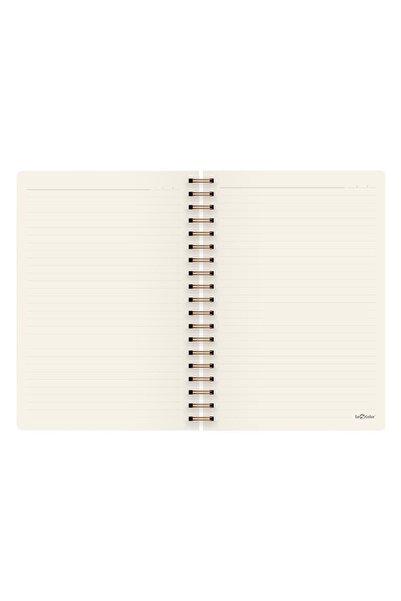 Le Color Botanical Spiralli Defter Çizgili Turuncu 17x24 cm