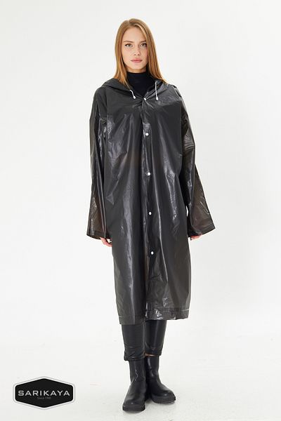 Sarıkaya Women's Men's Raincoat Hooded Snap Water Windproof