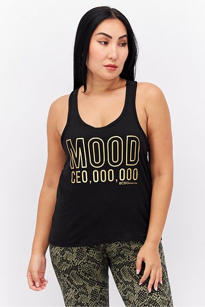 Bcbgeneration Women 2 Pieces Brand Logo Top And Snake Leggings, Black
