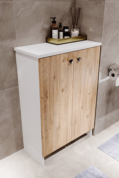 reflekta Banyo Dolabı Çok Amaçlı Dolap Düzenleyici Ahşap Dolap Raflı Dolap