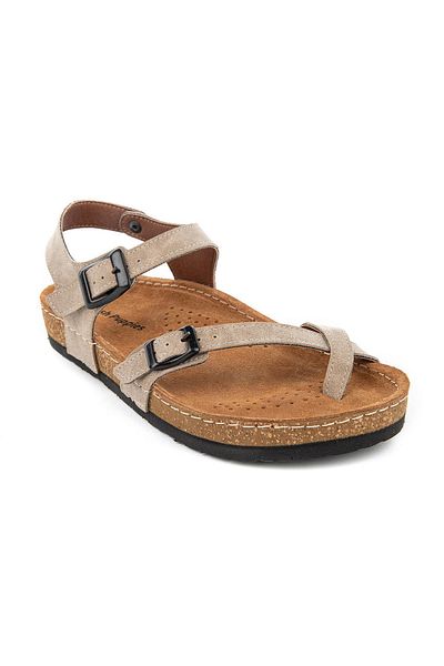 Hush Puppies صندل نسائي من الجلد الطبيعي بنعل تشريحي من Bebo