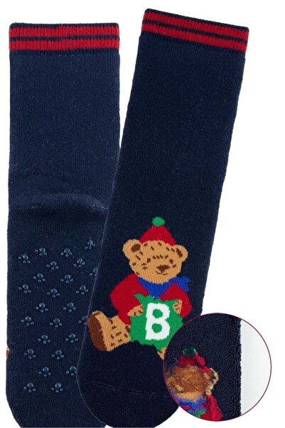 Bross Teddy Bear Patterned Towel Kids Socks