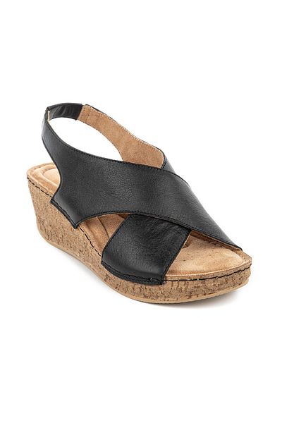 Hush Puppies Sandale de damă Aina Anatomical Sole Heel Spur din piele naturală