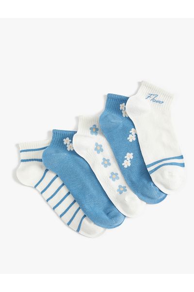 Koton Set de șosete cu papuci florali, 5 piese, multicolor