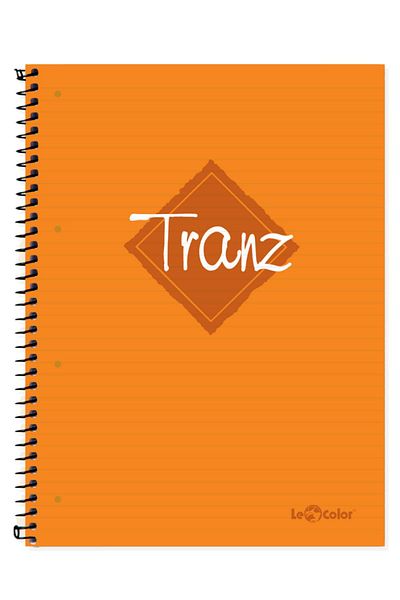 Le Color School Notebook A5 Plastic Cover Striped 200sy Tranz