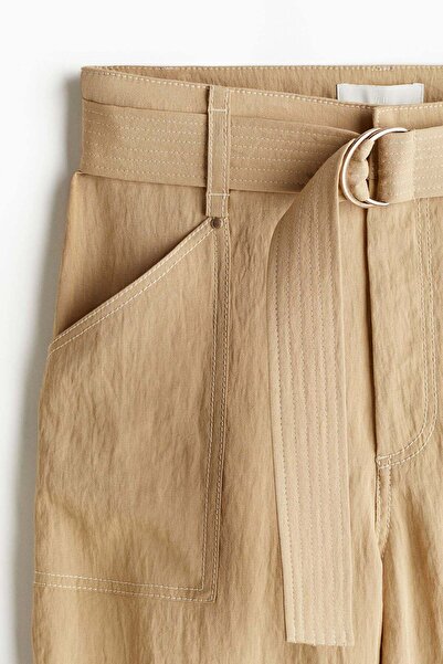 H&M Wide belted trousers
