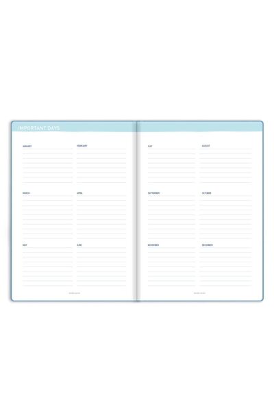 Le Color Blue Linen Agenda Book - 15X21 Timeless Planner