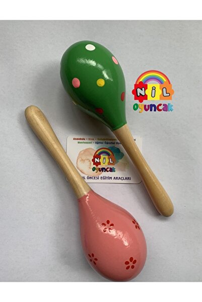 niloyuncak Ahşap Marakas Seti Müzik Aleti (2ADET)