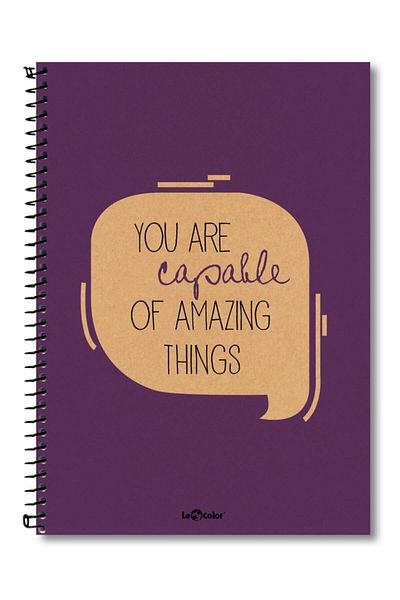 Le Color Eco Kraft Sp A4 Plain Notebook Purple