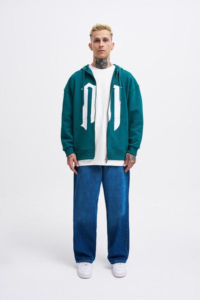 Machinist Ανδρικό μπουφάν με φερμουάρ με λογότυπο Petrol Green