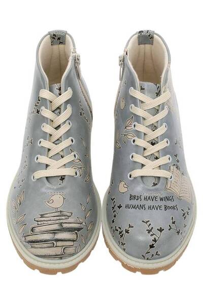 Dogo Kadın Vegan Deri Mavi Bilekte Bot - Birds Have Wings Tasarım