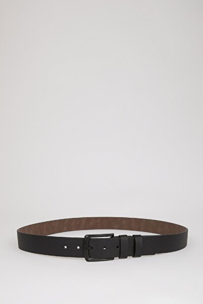 DeFacto Erkek Dikdörtgen Toka Suni Deri Jean Kemeri Y6449azns