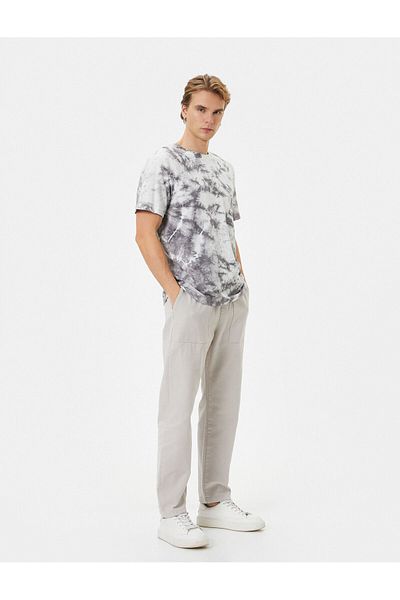 Koton Loose Trousers with Lace-Up Waist and Pocket Detail