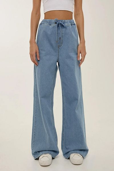 Hiccup Pantaloni din denim cu talie înaltă și cu șireturi