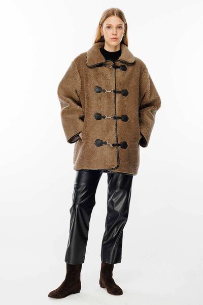 Hooopstore Ограничена серия кожени палта с мечешка кожа