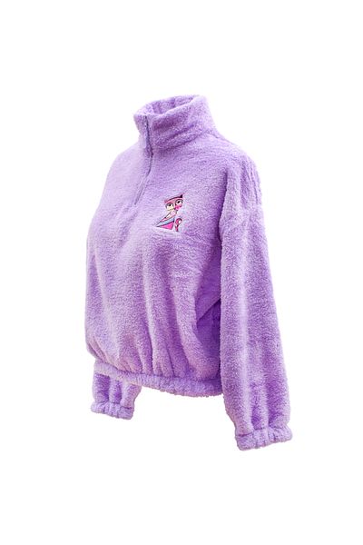 Biggdesign Women's Lilac Half Zipper Fleece