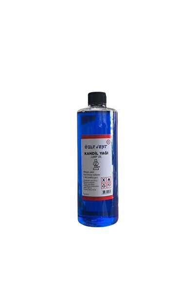 ÖZLEVENT Klasik Mavi Gaz Lambası + 250 ml Kandil Yakıtı + 50 Cm Fitil No 14 Set