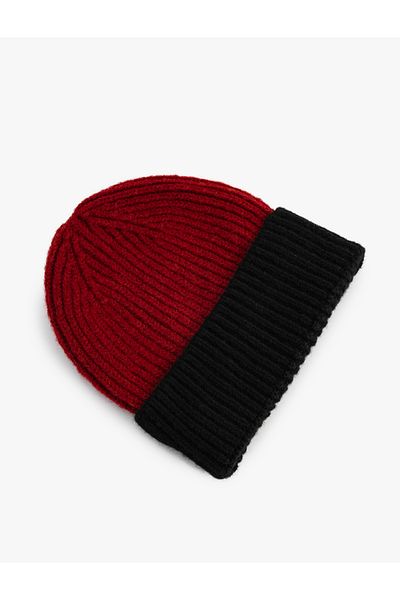 Koton Layered Beanie Bordered Elastic Knit
