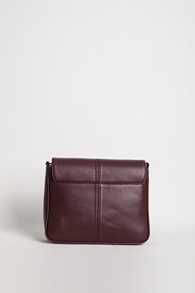 Dericlub 2104 Модель бордовий натуральної шкіри жіноча сумка через плече