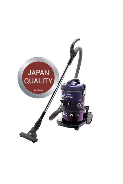 HITACHI Drum Vacuum Cleaner 2200 Watts | Powerful Suction | 18L Dust Capacity | Washable Filter