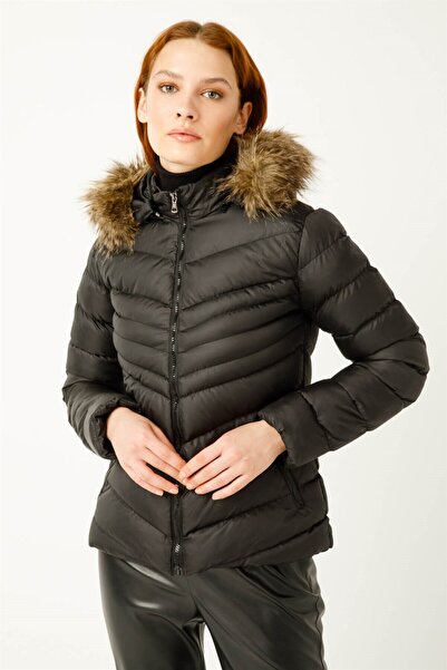 Esswaap Kısa Boy Dolgu Mont Siyah