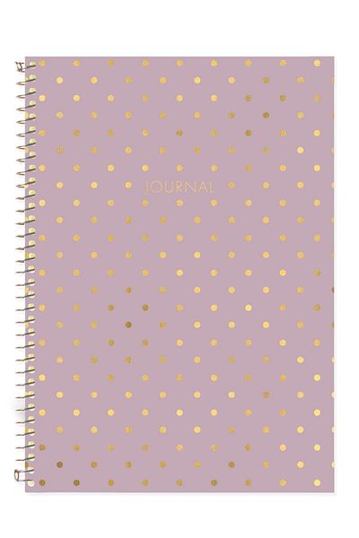 Le Color Lilac Striped Polka Dot Notebook - 17X24 cm