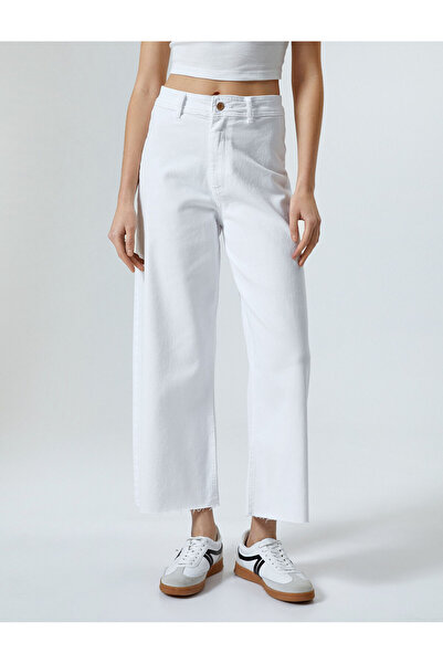 Koton Široké zkrácené džíny Vysoký pas - Sandra Jeans