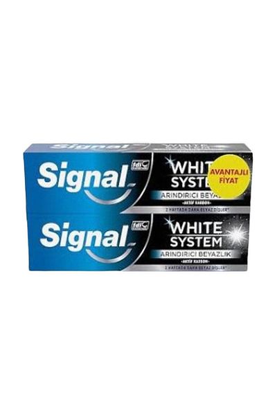 Signal معجون أسنان لتنقية النظام الأبيض 75+75 مل