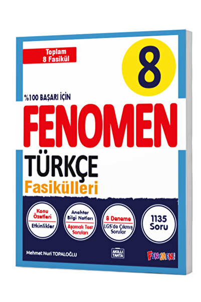 FENOMEN 8 TÜRKÇE FASİKÜL SETİ (1-2-3-4-5-6-7-8. SAYILAR)