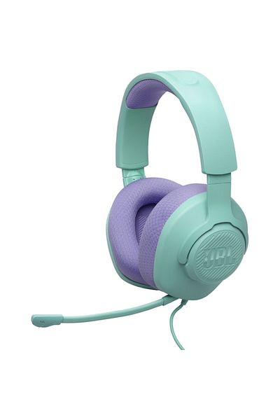JBL Quantum 100M2 Wired Over Ear Gaming Headset - Cyan
