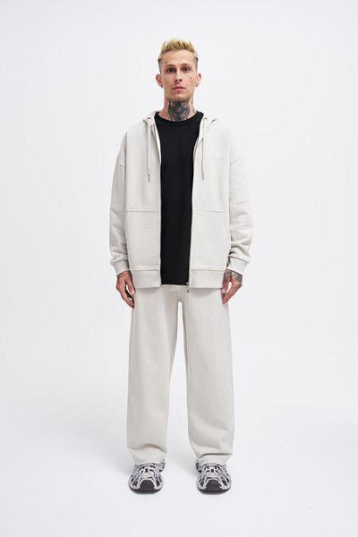 Machinist Ανδρικό κουκούλα Basic Diagonal Zip Grey