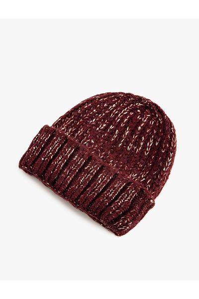 Koton Layered Beanie Bordered Elastic Knit