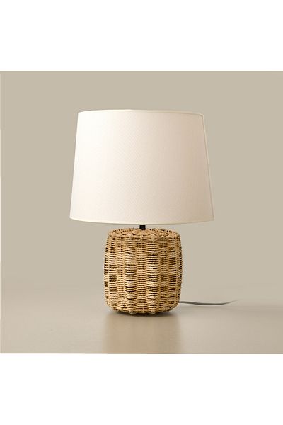 Evidea أباجورة إضاءة سانتو - بني / أبيض - 45x30 سم