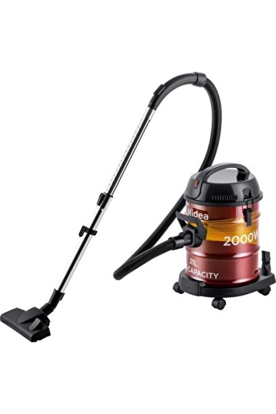 Midea مكنسة كهربائية أسطوانية بقوة 2000 واط | خزان غبار كبير للغاية بسعة 21 ل...