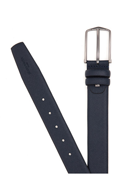 Pierre Cardin حزام جلد 100% باللون الأزرق الداكن 50305134-VR033